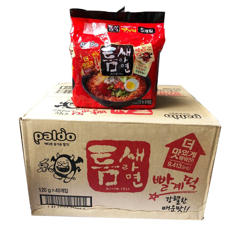 10个包邮韩国进口方便面paldo八道极地麻辣汤面冲泡方便面