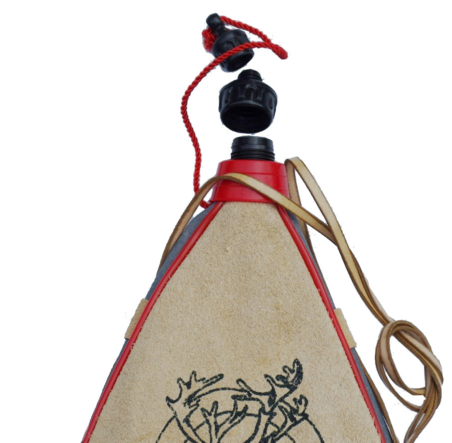 原装西班牙lakenpocketpk系列1l纯皮水囊鹿皮皮水袋