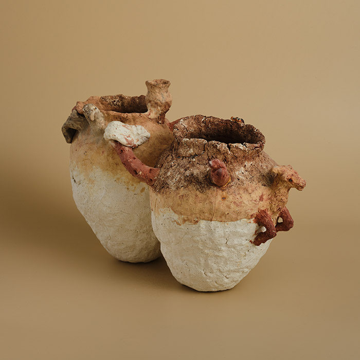 日本陶艺家畑中咲辉手作品大件粗陶雕塑艺术收藏装饰装饰摆件