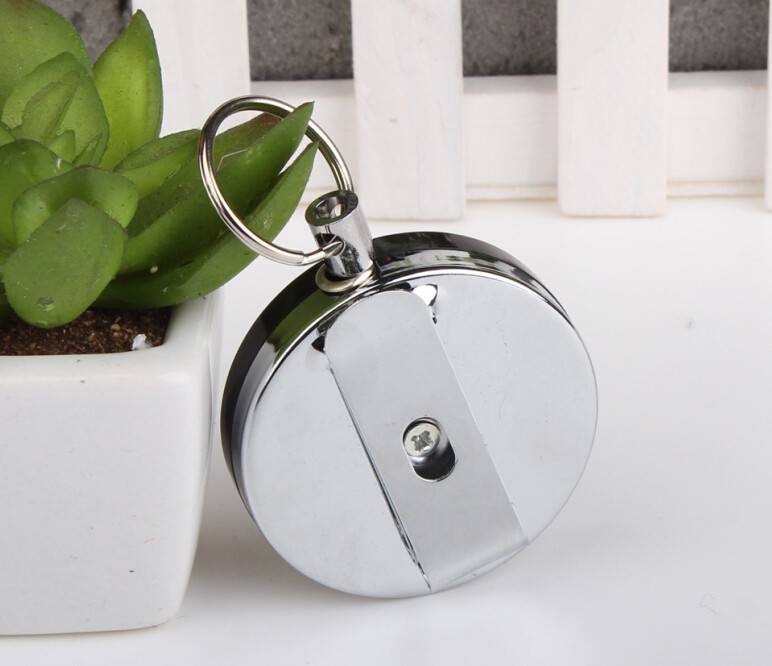 4cm高回弹力易拉扣金属易拉得拉得可伸缩钥匙扣伸缩伸缩扣