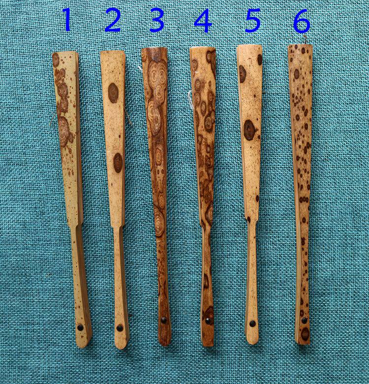 6寸18方天然梅鹿斑竹折扇湘妃竹扇骨女士扇子扇子