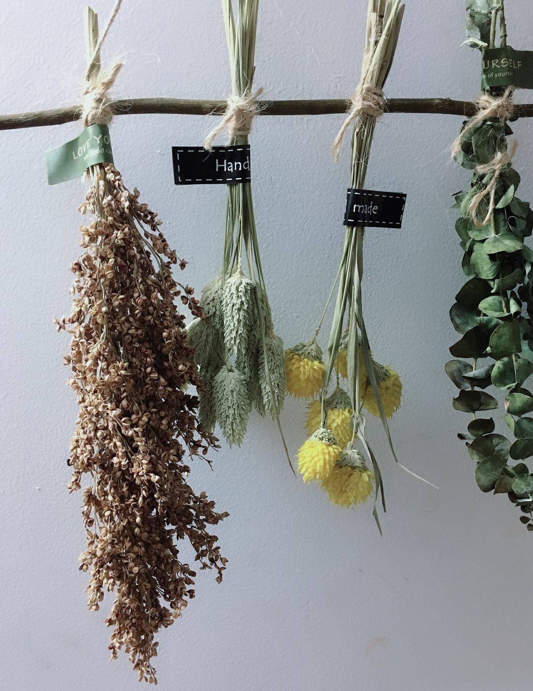 干花ins天然素雅倒挂壁饰墙面装饰花尤尤加利创意礼盒