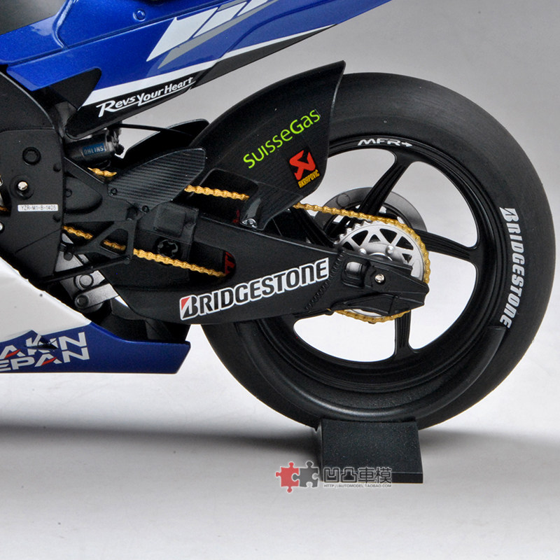 摩托车迷你切合金雅马哈yzr-m1洛伦仿真赛车模型车模