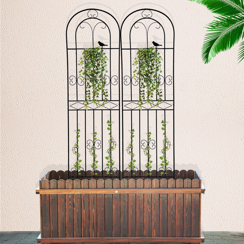 铁艺花架屏风植物爬藤藤架铁线阳台庭院绿植花架