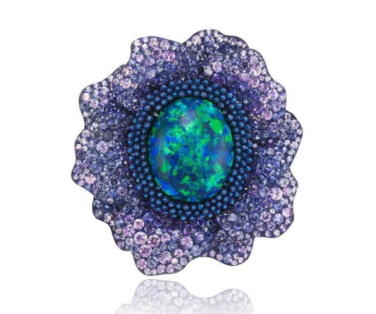 欧珀珍贵宝石收藏级4.3ct 11*15天然澳洲黑欧泊澳宝项链彩宝裸石