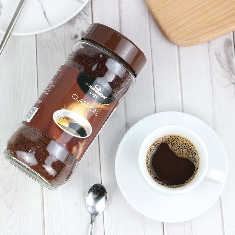 德国原装进口grandos格兰特经典咖啡200g速溶清咖新品速溶咖啡