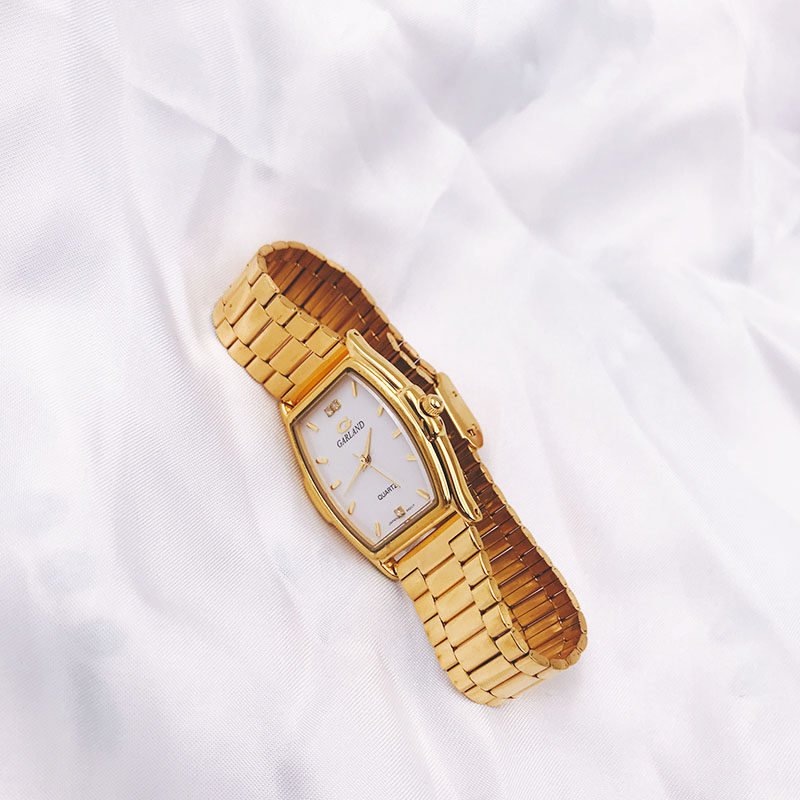 garland精品镀金库存经典复古大气方形手表中性国产腕表