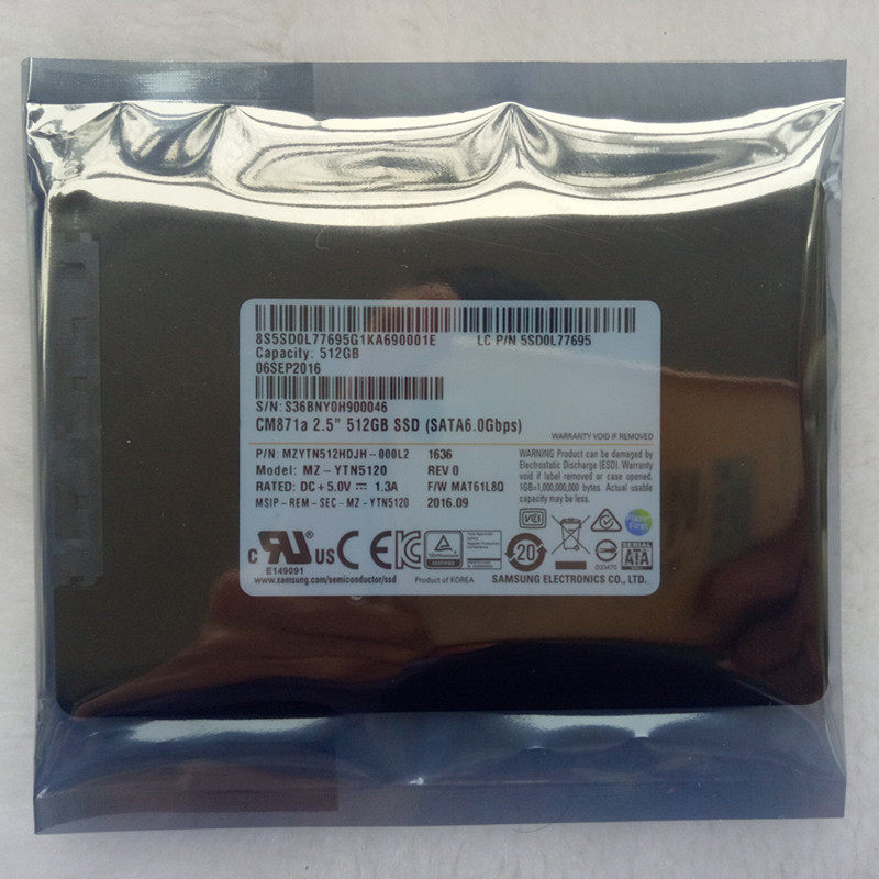 全新25寸ssd三星cm871a企业级512g笔记本台式机固态固态硬盘