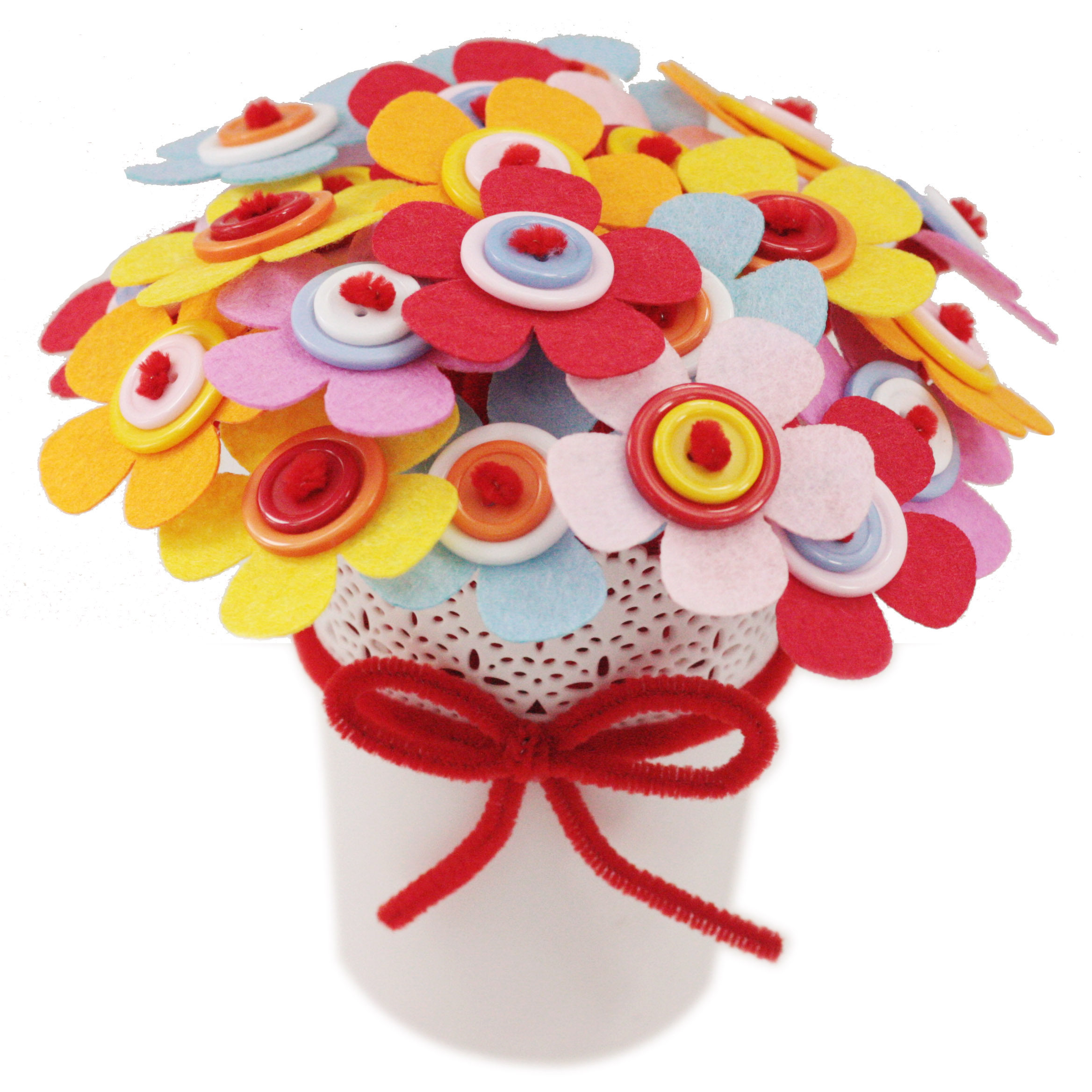 六一儿童幼儿园纽扣花束手工diy制作材料宝宝手工创意粘贴类