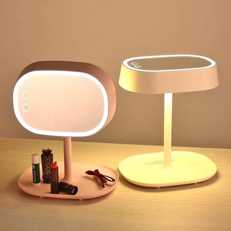 送礼公主妆美梳妆灯光台式网红台灯led镜子文化创意化妆镜