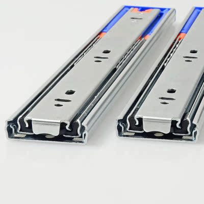 星徽加厚抽屉轨道3节抽屉滑轨 阻尼缓冲三节轨道 滑道导轨三节轨
