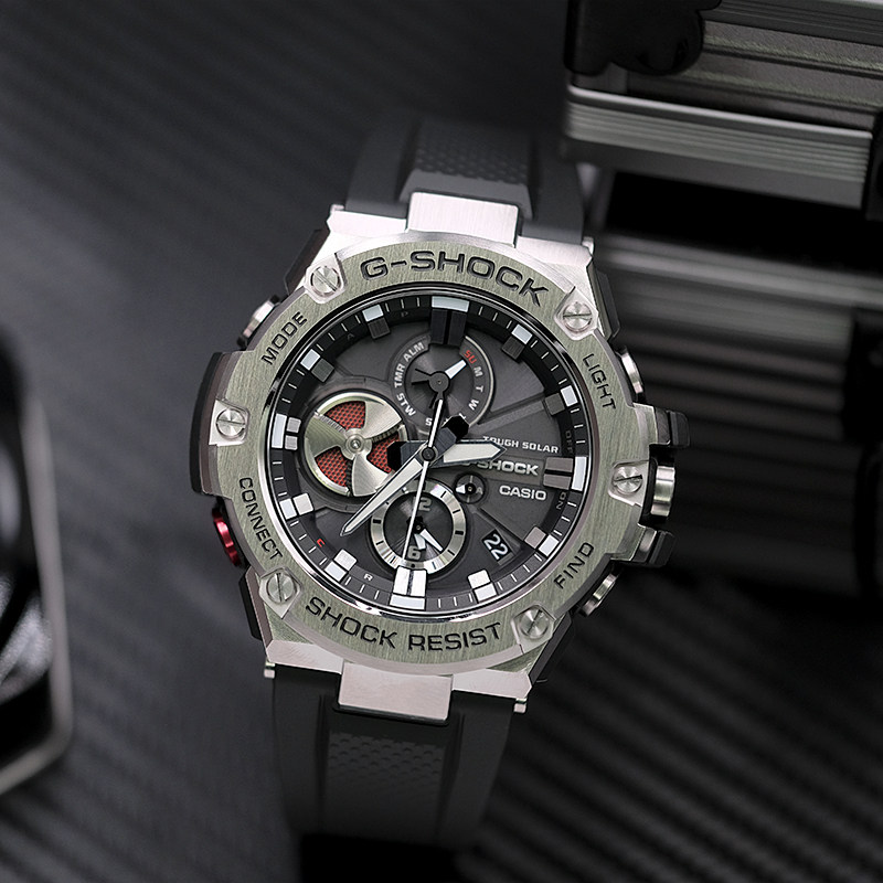 卡西欧casio新款碳纤维表盘太阳能蓝牙男表日韩腕表