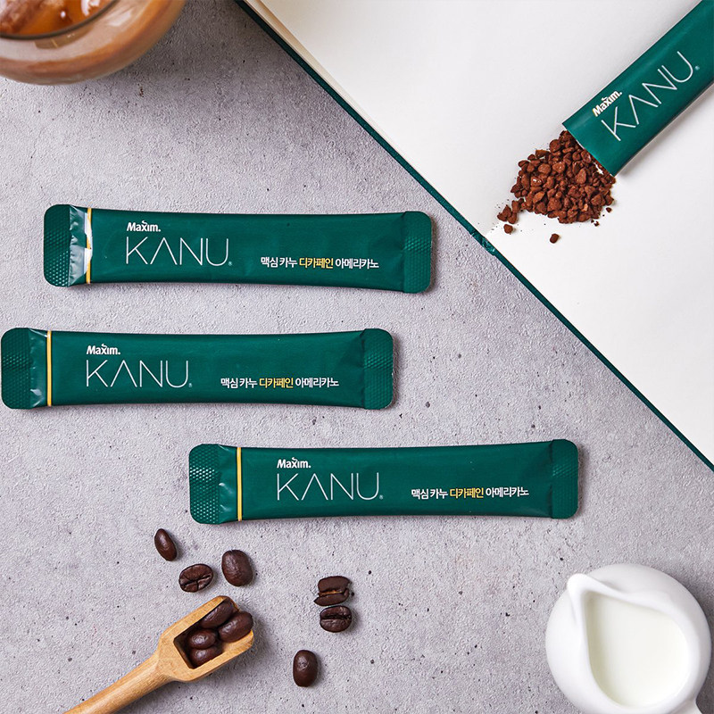 韩国进口卡奴kanu夜间间低咖啡因砂糖美式速溶速溶咖啡