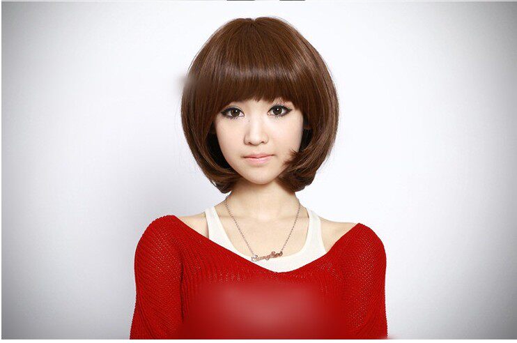 假发短发蓬松bobo时尚刘海包脸帅气梨花花头日常整顶假发