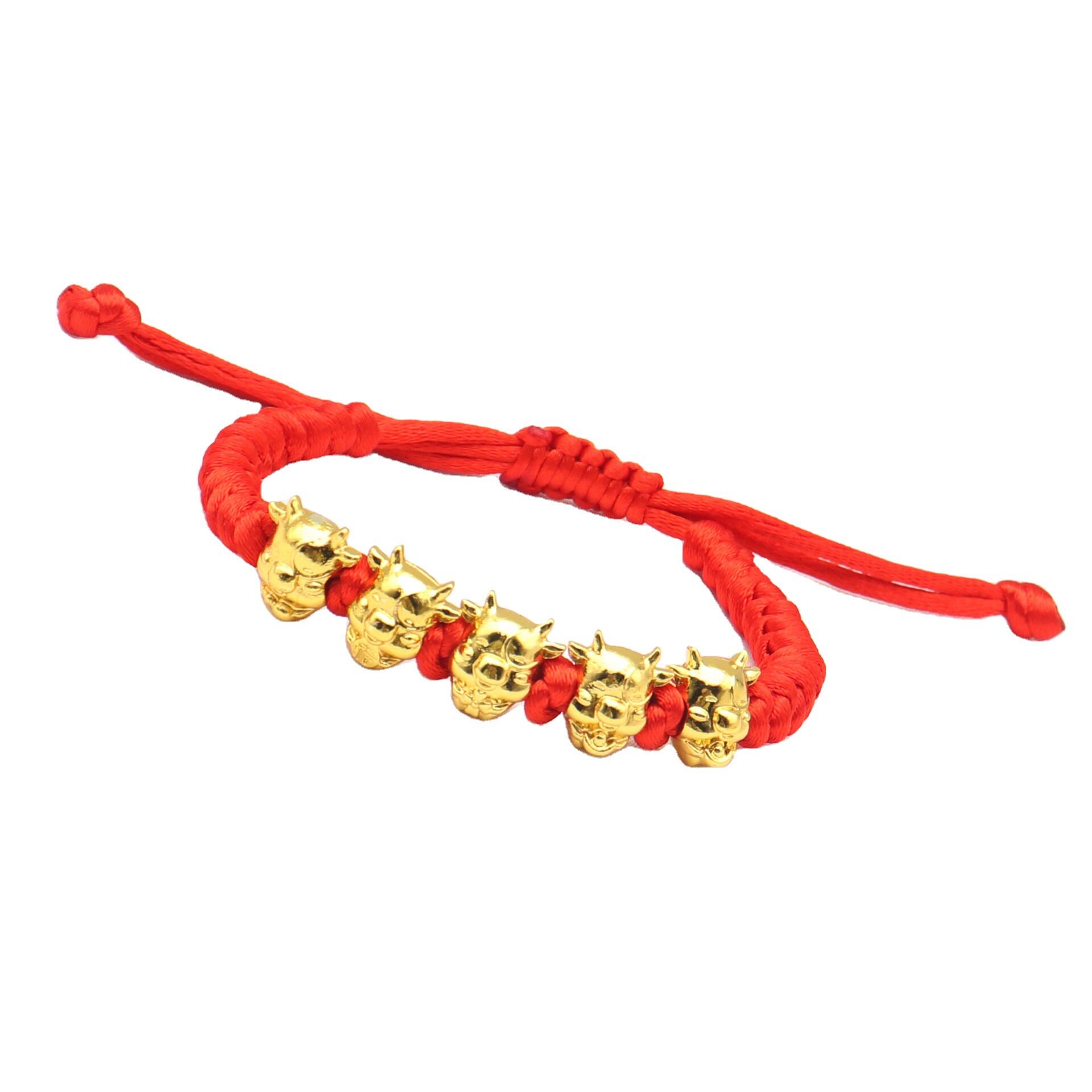 五福特价本命年福牛红绳手链福临门转运编织手串手链