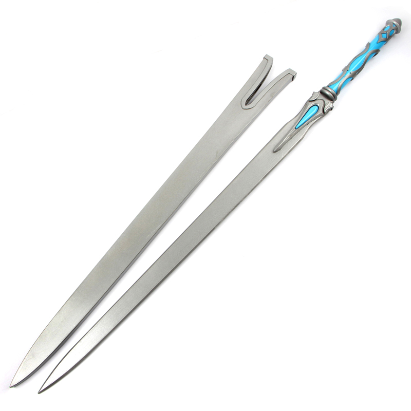 刀剑神域cos亚丝娜细剑闪烁之光1:1金属桐人黑剑阐释者不开刃道具