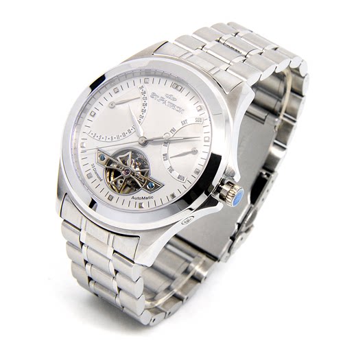 patrick百纳德陀飞轮全自动机械手表男防水精钢蓝宝石透底