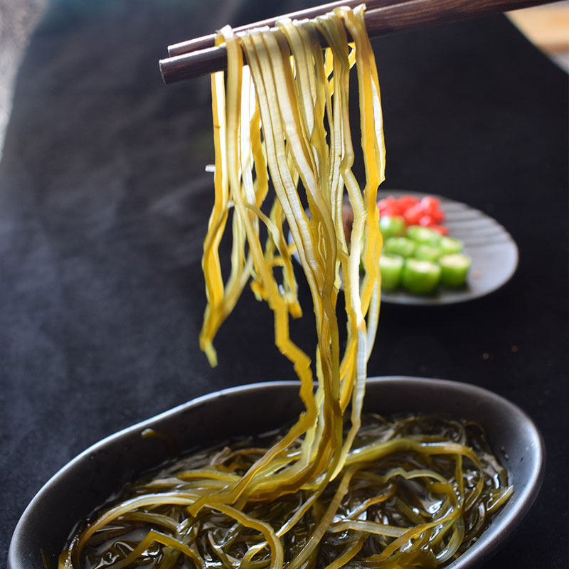 烘干特细横切凉拌海带球丝团超细荣成压缩昆布海带