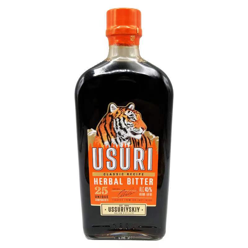 俄罗斯原装进口usuri虎头牌伏特加巴黎赞姆滋补酒强酊草伏特加