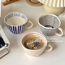 Mark Cup Ins Wind Ceramic Small Crowdpole Vault Treasure High Face Value Mug Art Gift Coffee Cup Lovers Water Cup