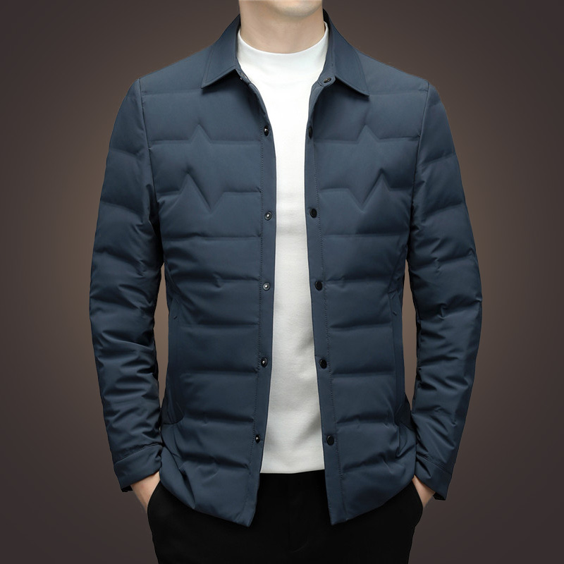 羽绒服白鸭绒短款男士鸭绒高端防风保暖轻薄加厚羽绒服