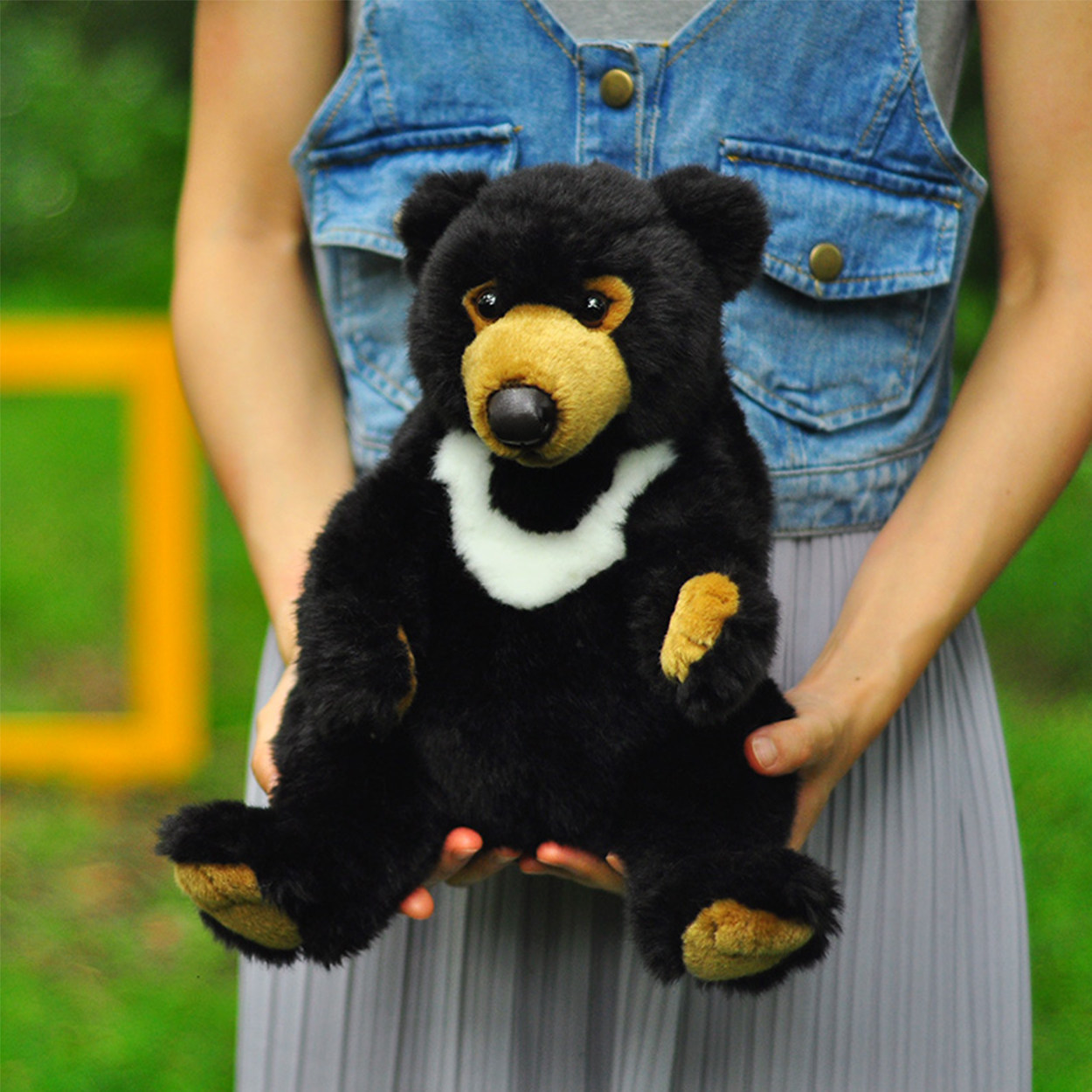 国家地理正版仿真动物公仔玩偶黑熊狗熊小号大号仿真