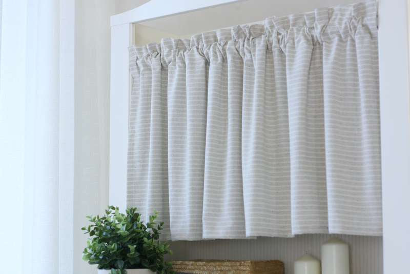 素厨小窗窗帘布棉麻短款半帘短帘魔术厨房卧室定制窗帘