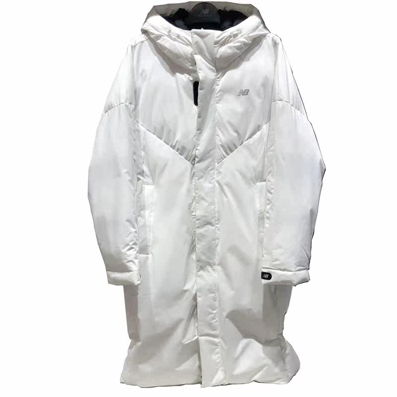 newbalance19年男士长款加厚连帽保暖运动棉衣