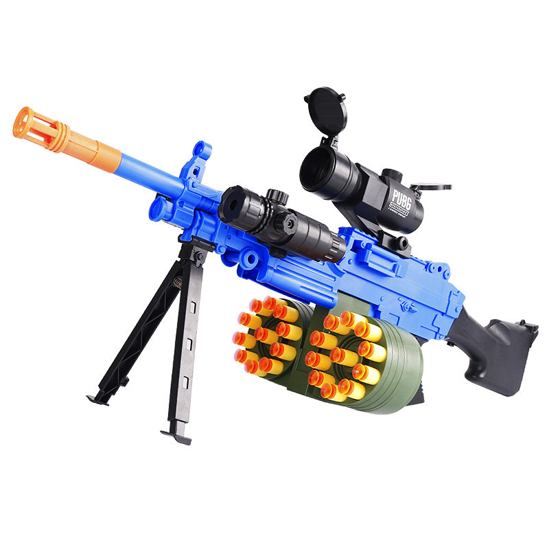 m249软弹大菠萝仿真重机枪轻加加特林机关枪吃鸡儿童玩具电动玩具枪