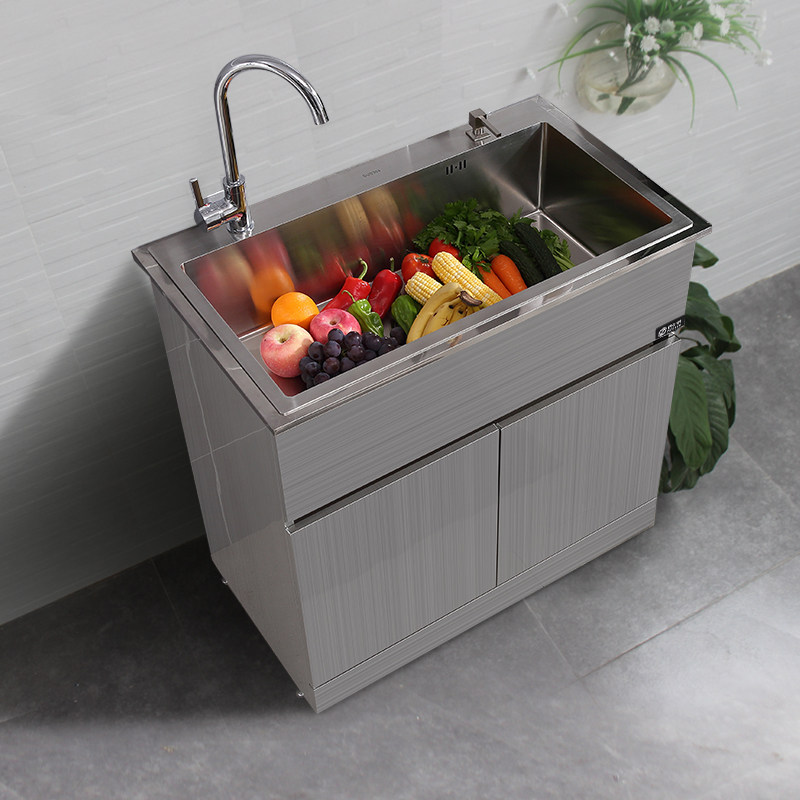 水槽不锈钢加厚手工sus304双槽洗菜菜盆阳台洗衣浴室柜