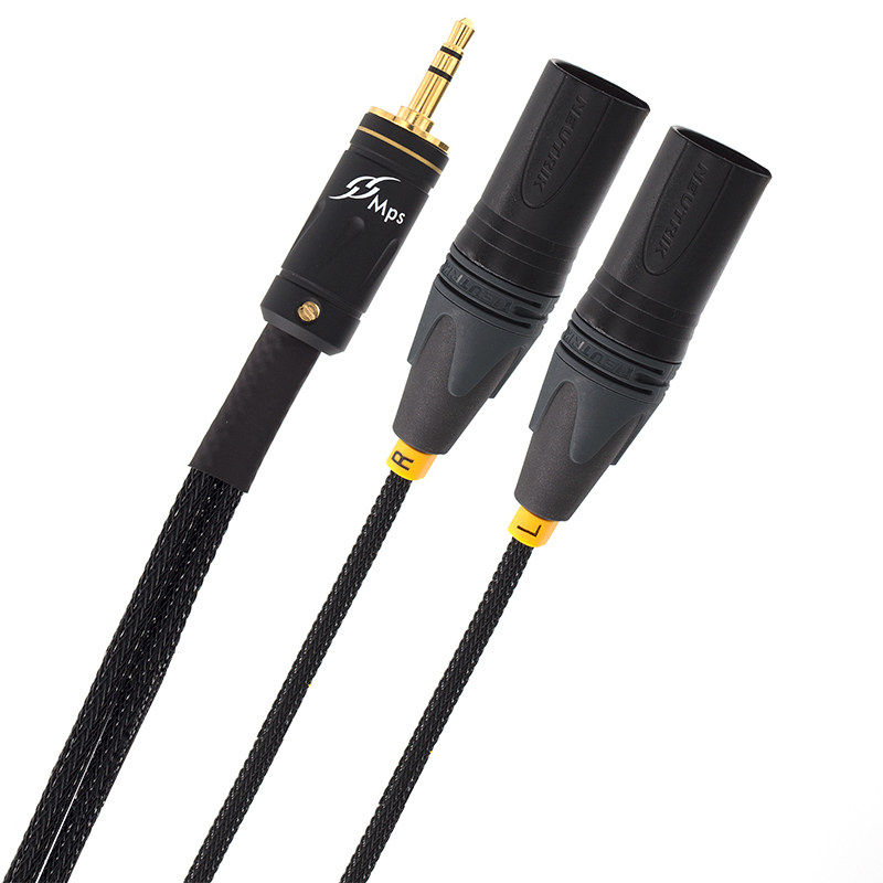 莫伽米2944小三芯3.5mm转双xlr卡农公一分二音频信号线发烧--定制