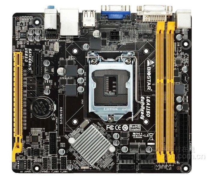 冲新h81主板七彩虹c.h81-dv全固态v20 1150h81mdv5 h81m-vg4h81p