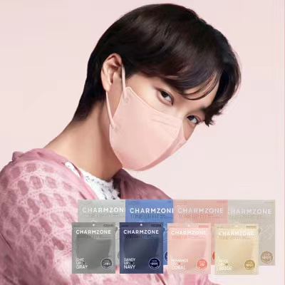 charmzone彩色韩国进口kf94明星口罩防尘防病2d口罩