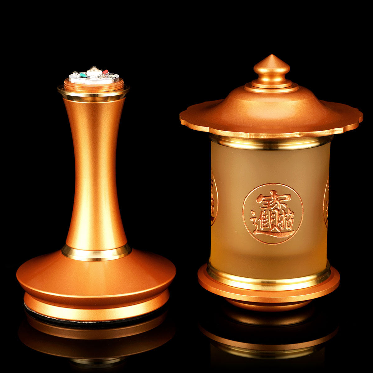 台湾纯铜琉璃佛具用品套装财神关公供具家用摆件