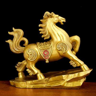 送福阁铜马招财进宝马摆件全铜马办公室家居马到成功摆件生肖