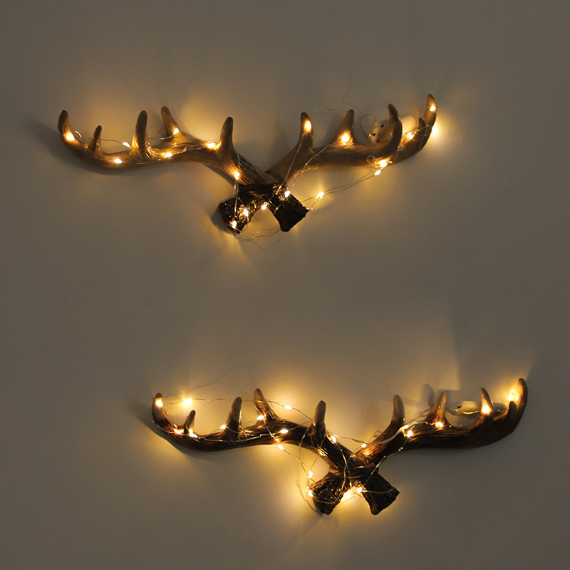 美式复古鹿角装饰挂钩墙面壁挂衣帽创意服装店装饰挂钩