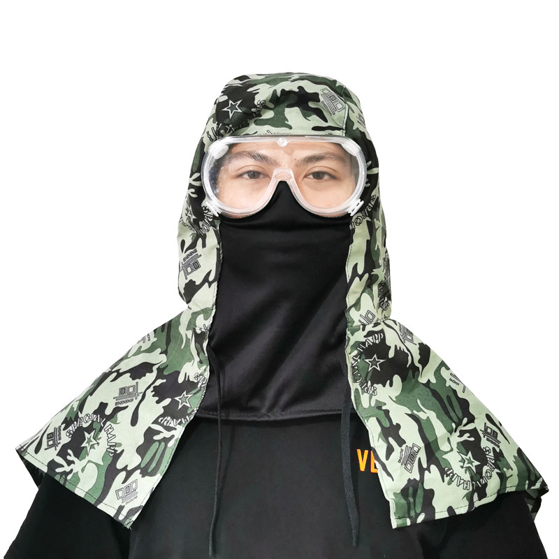 风帽防尘帽子披肩夏季透气劳保男女装卸工工作头部防护用品