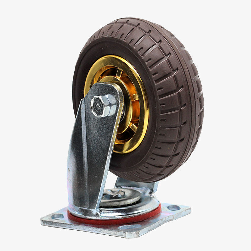 6寸手推车万向定向磨损耐磨车轱辘手推橡胶5寸脚轮