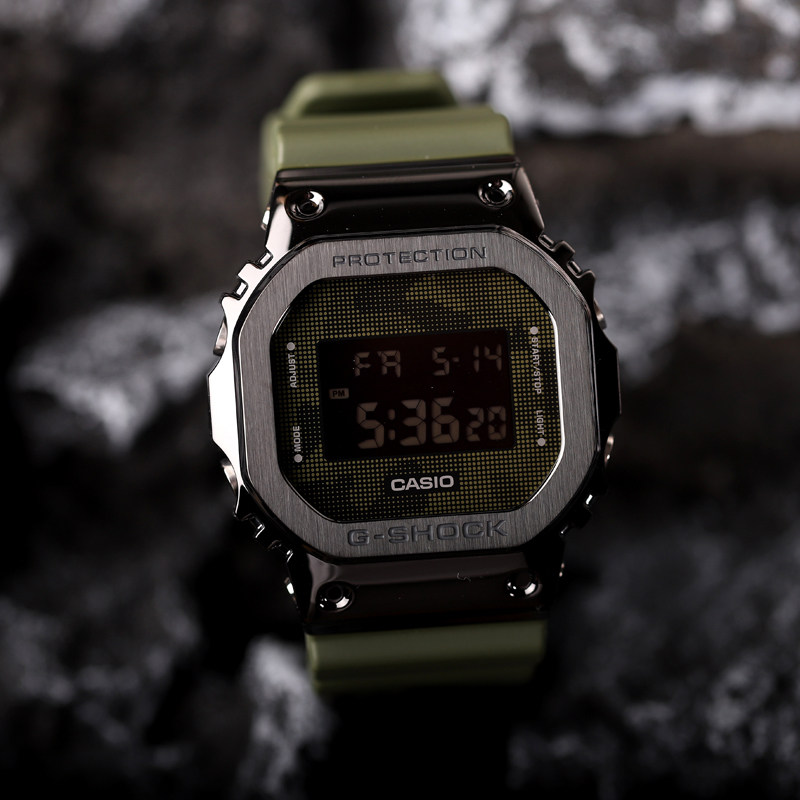 方块卡西欧金属手表gshock系列时尚运动数显小方gm5600b3日韩腕表
