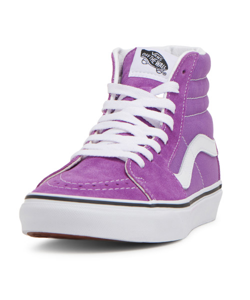 首尔尔的米家vans男鞋sk8hi紫色翻皮帆布高帮板鞋