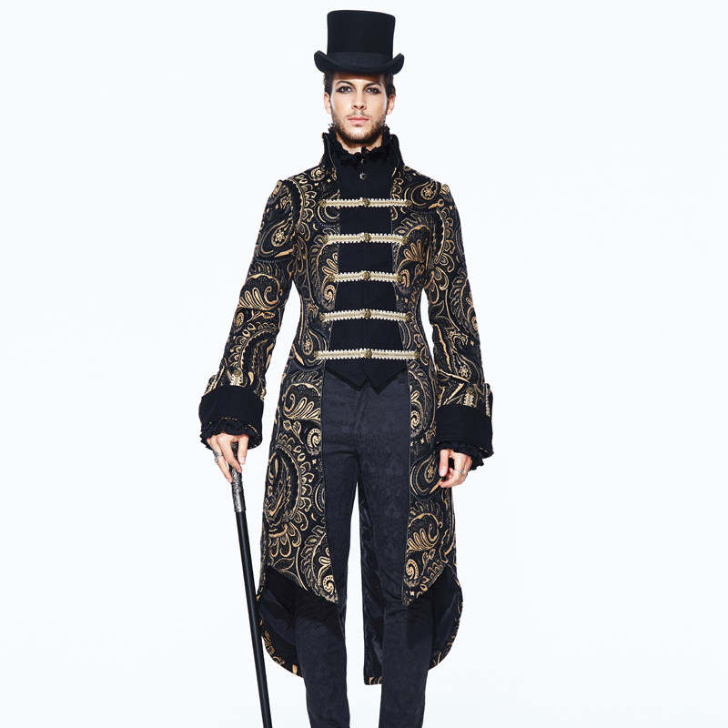 小破家devilfashion恶魔时尚男装复古维多利亚时代宫廷华丽风衣