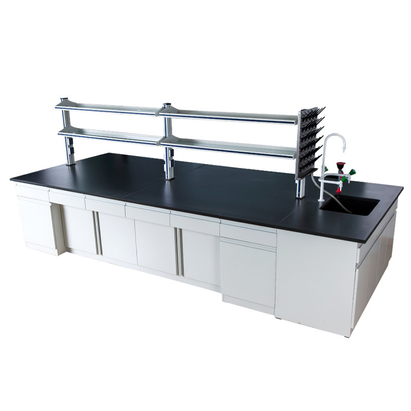 全钢实验台中央试验台化验室工作台 边台 实验室桌化学操作台定制