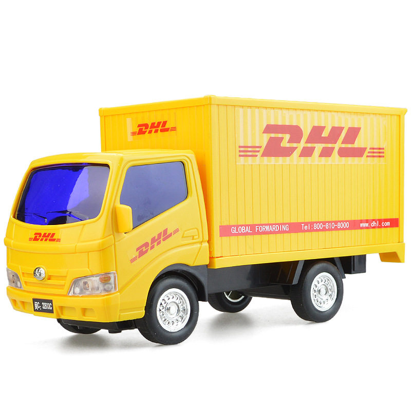 邮政dhl惯性快递运输车货柜车仿真儿童男孩礼物玩具汽车