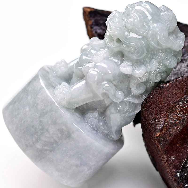 印章印象x1920天然翡翠狮子玉石缅甸原石翡翠带证其他