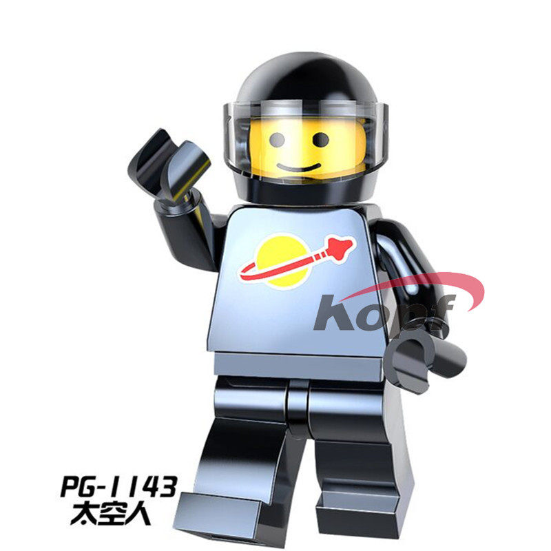 积木品高pg8091限量电镀太空人系列镀金版拼装人塑料积木