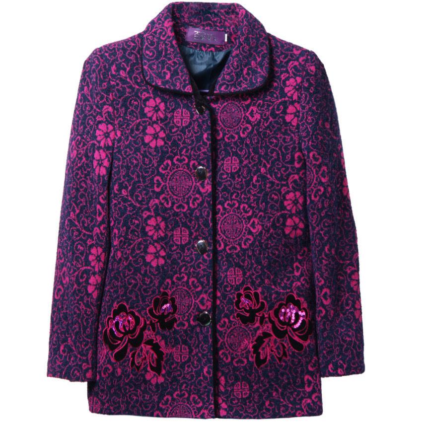 奶奶春装短外套中老年人女装老人上衣服装70岁60妈妈装春秋装夹克