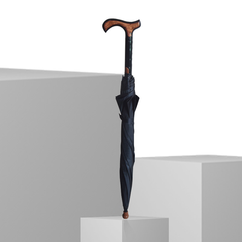 老人防滑拐杖晴雨伞复古古风拐棍登山结实耐用伞