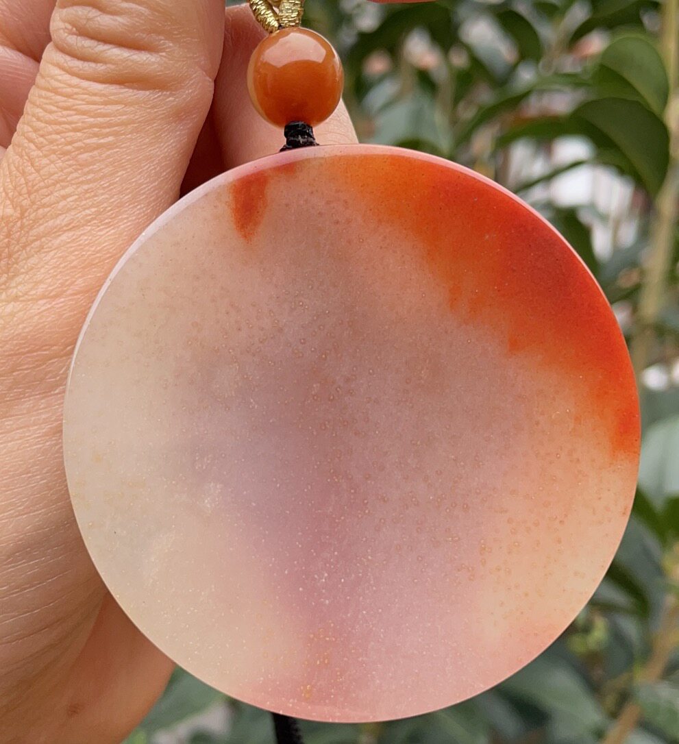 杨玉家云南天然黄龙玉茄子山金沙老料普贤菩萨本命颈饰