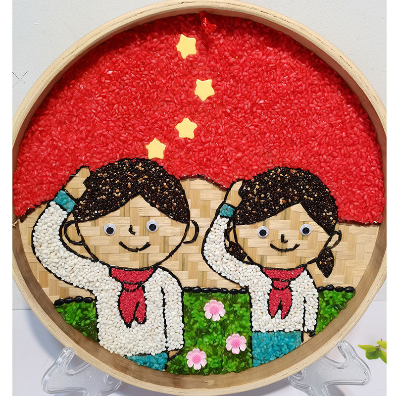 五谷杂粮粘贴贴画手工diy种子画成成品粮食豆子手工创意粘贴类