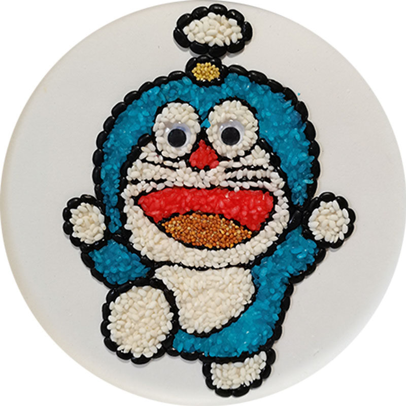 纸碟画豆子diy半成品材料盘子直径纸盘画儿儿童手工创意粘贴类